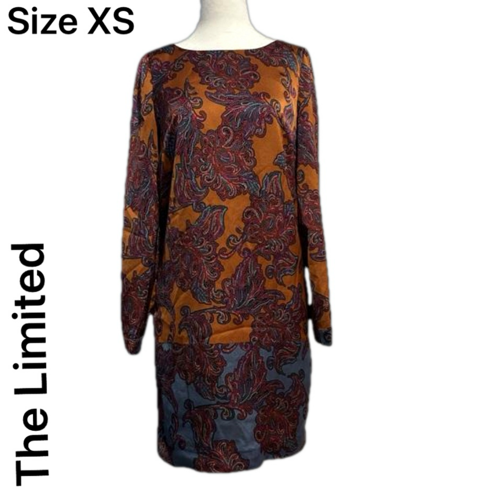Silky paisley pattern dress , size XS